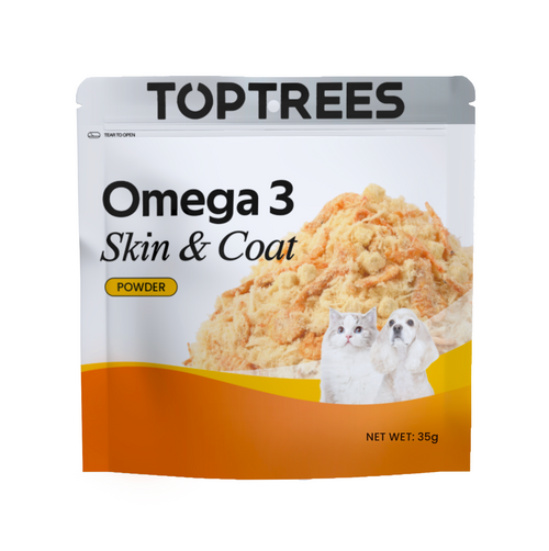 TOPTREES Omega 3 Skin & Coat Pet Nutritional Supplement